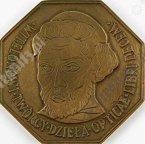 Witelon na medalu wydanym przez Towarzystwo Przyjaciół Nauk w Legnicy w 1974 r.